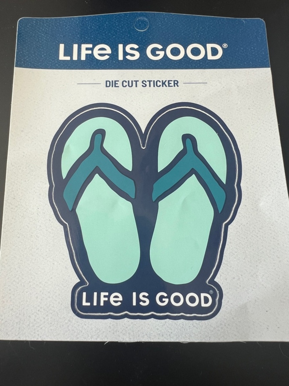 New Life Is Good Flip Flop Sticker - Mint & Teal - Picture 2 of 3
